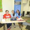 Ruth Murgatroyd and two associates at the Fredericton Regional Museum display. 