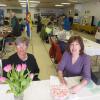 FNHA members Jean Mabie and Jill Hargrove at the reception and membership booth. 