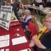 FNHA members Anne Trecartin and Eleanor Stillwell at the Fredericton North Heritage Association reception and new member booth. 