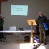 March 2025 speaker and FNHA president, Eric Megarity on the left, being thanked by FNHA member Fred White on the right. 