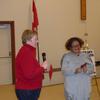 Guest speaker Mary Louise McCarthy, and FNHA member Sharon Hallett, February 2012 meeting.