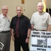 Guest speaker Steve Goudey with FNHA members Ernie McFadzen and Dow Johnston, September 2011 meeting. 