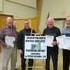 January 2014 speaker  Constable Duncan Lombard of the Fredericton City Police Fraud Squad and Crime Prevention Department, (second from left) Jim Jeffrey, Dr. Sandy MacDonald and Bob Kenyon of the Seniors Advisory Committee 