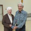 Former Fredericton Mayor Elbridge Wilkins with FNHA member Judy Bird. Mayor Wilkins was the featured speaker at the October FNHA meeting. He spoke on growing up in Nashwaaksis and about events in his years as Mayor of Fredericton.