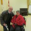 Danny Grant was the guest speaker for November. He spoke of his early life in Barker's Point and his career as a professional hockey player in the NHL. Here he is with FNHA member Carol Randall. 