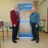 Colonel Harold Skaarup, November 2015 speaker with FNHA member Robert McNeil. Colonel Skaarup spoke with great enthusiasm  on Canadian and New Brunswick military history. 