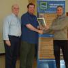  March 2016 speaker, Mr. Brent Suttie, archaeologist and manager of the NB Provincial Archaeology Unit, with FNHA President Eric Megarity on the left and Mr. Mike O'Brien on the right. 