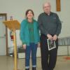 ​
​FNHA member Jill Hargrove with March 2017 speaker Fred Farrell from the New Brunswick Provincial Archives. 