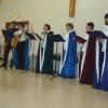 The Doucet family singing a selection of seasonal songs at the Christmas Party.