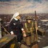 Another display from the NB Military Museum depicting a nurse aiding a soldier in the trenches during World War One. 