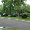 Three of the Canadian army vehicles  on display at the NB Military Museum's grounds. 