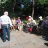 FNHA President Eric Megarity and members and guests at the BBQ.